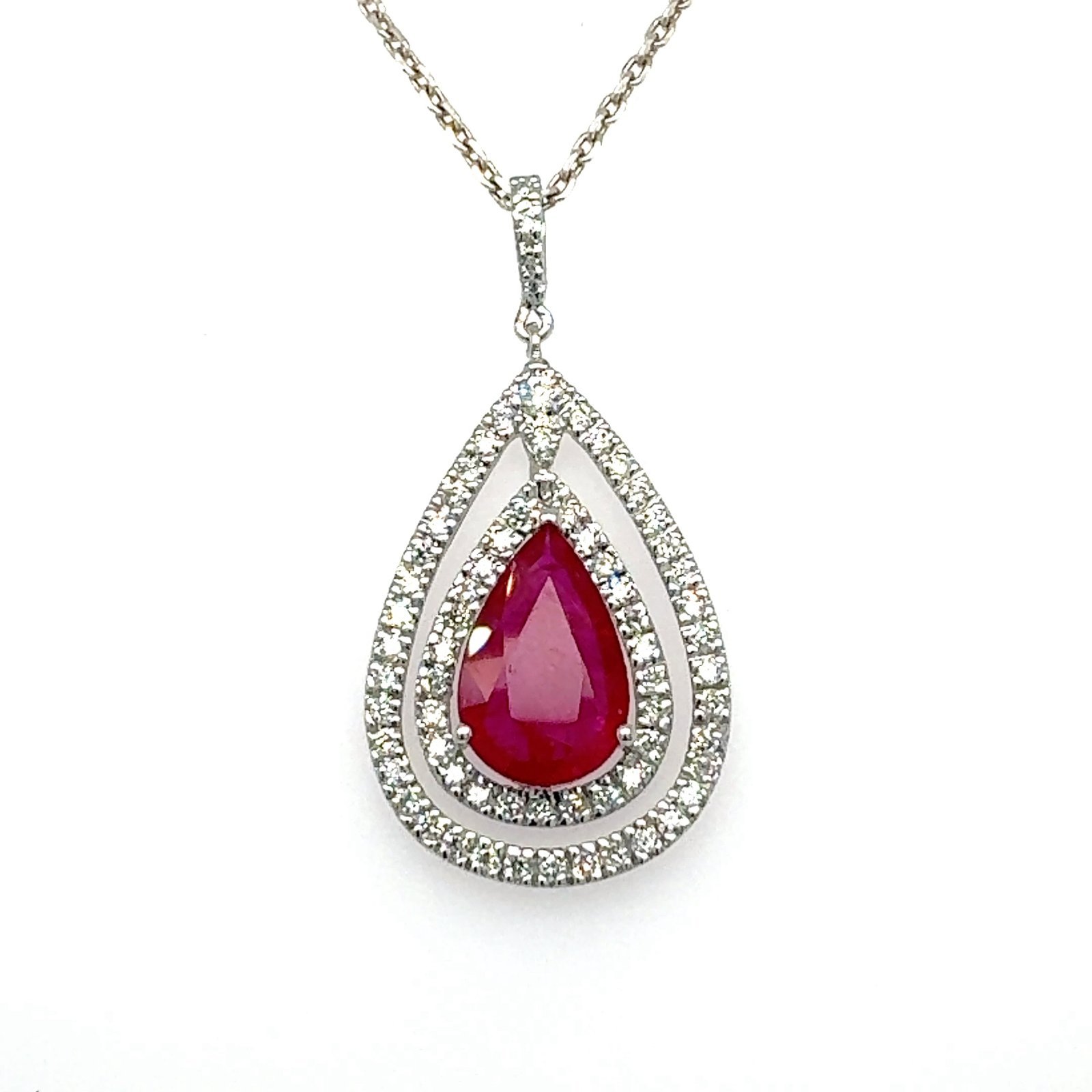 14k Yellow Gold Ruby Pendant