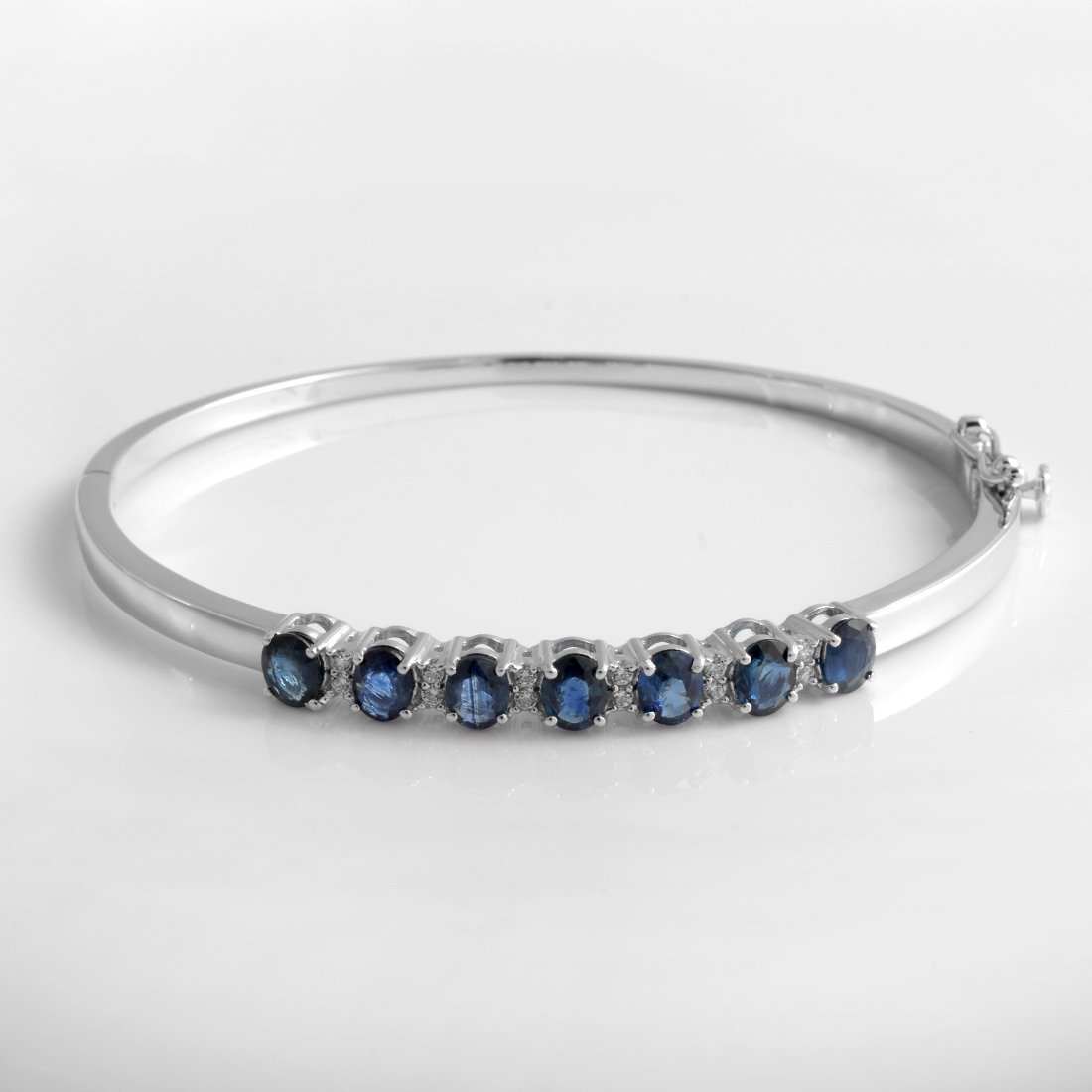 925 Sterling Silver Blue Sapphire Bangle