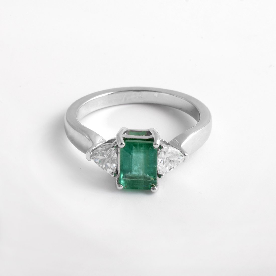 925 Silver Emerald Ring