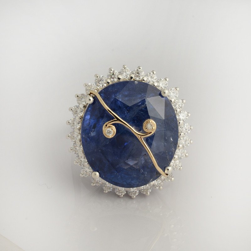 Sapphire Ring Cum Pendant
