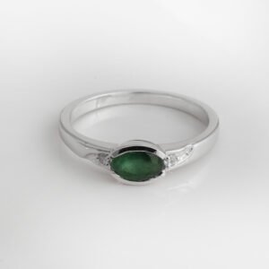 925 Silver Emerald Ring