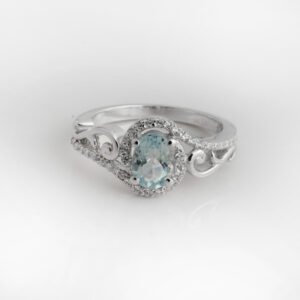 925 Silver Aquamarine Ring