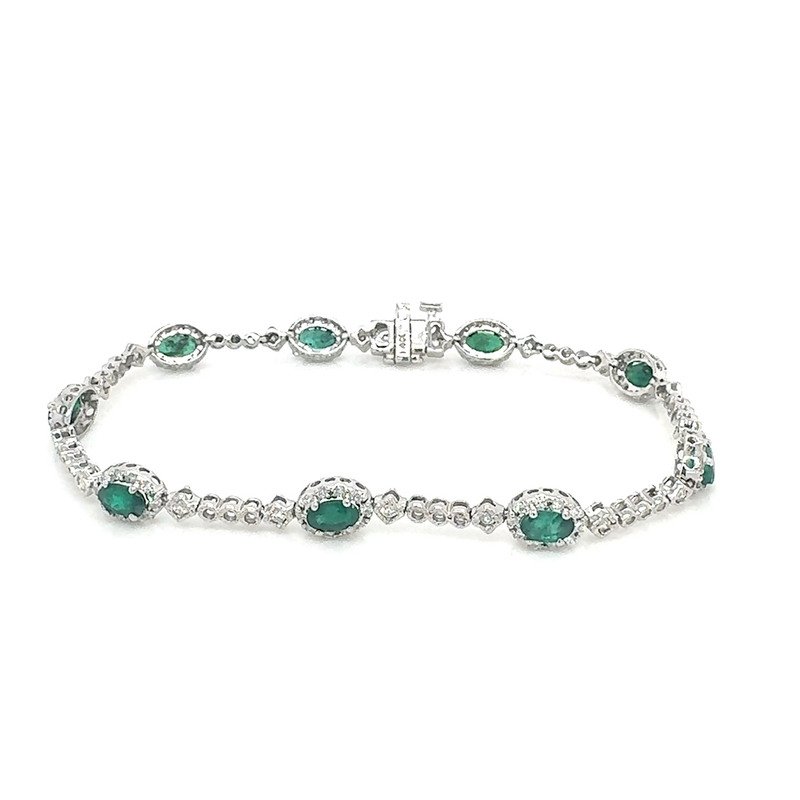14k Gold Emerald Bracelet