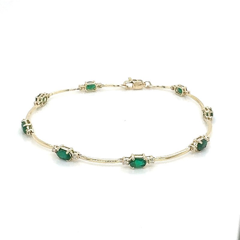 14k Gold Emerald Bracelet