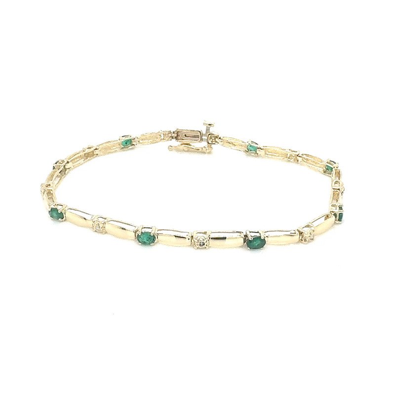 14k Gold Emerald Bracelet