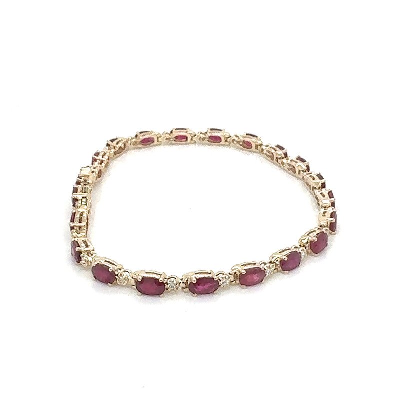 14k Gold Ruby Bracelet