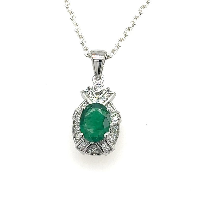14k Gold Emerald Pendant
