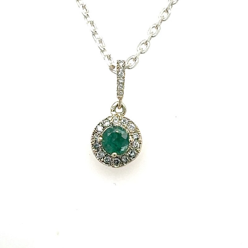 14k Gold Emerald Pendant