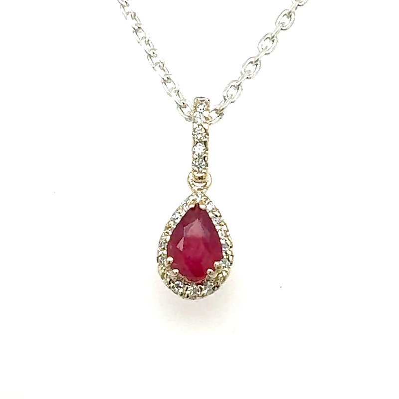 14k Gold Ruby Pendant