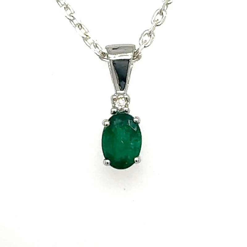 14k Gold Emerald Pendant
