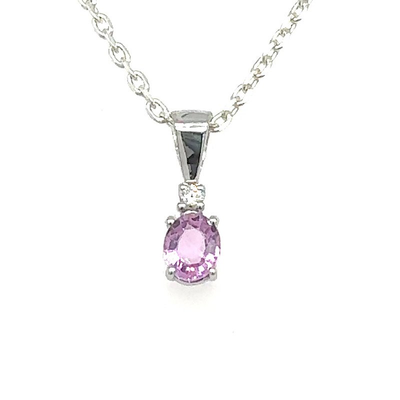 14k Gold Pink Sapphire Pendant