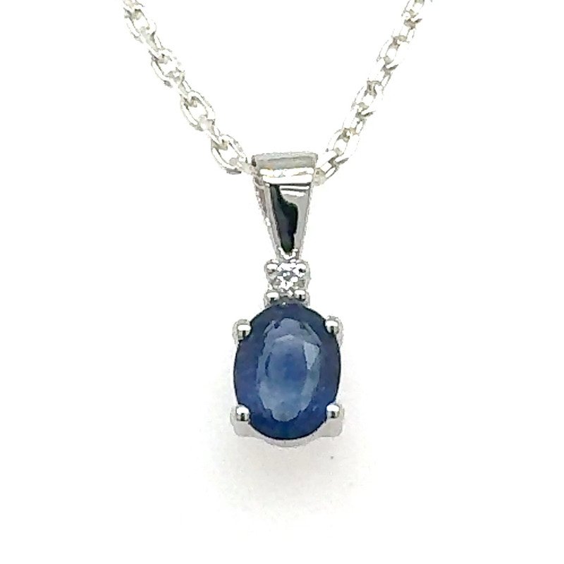 14k Gold Sapphire Pendant