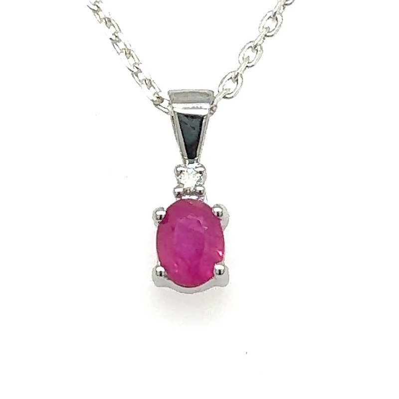 14k Gold Ruby Pendant