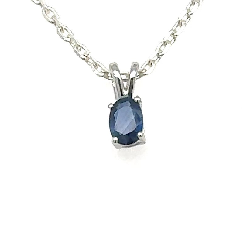 14k Gold Sapphire Pendant