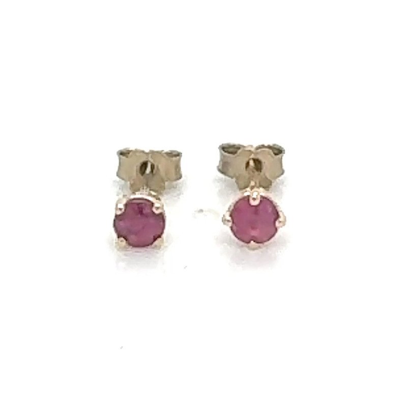 14k Gold Ruby Studs