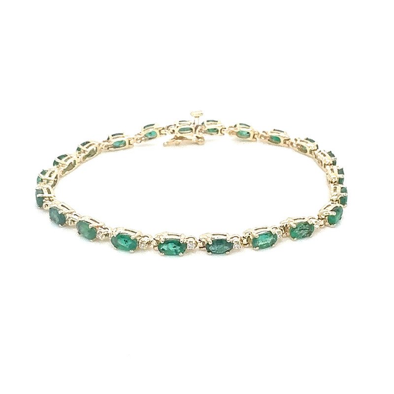 14k Gold Emerald Bracelet