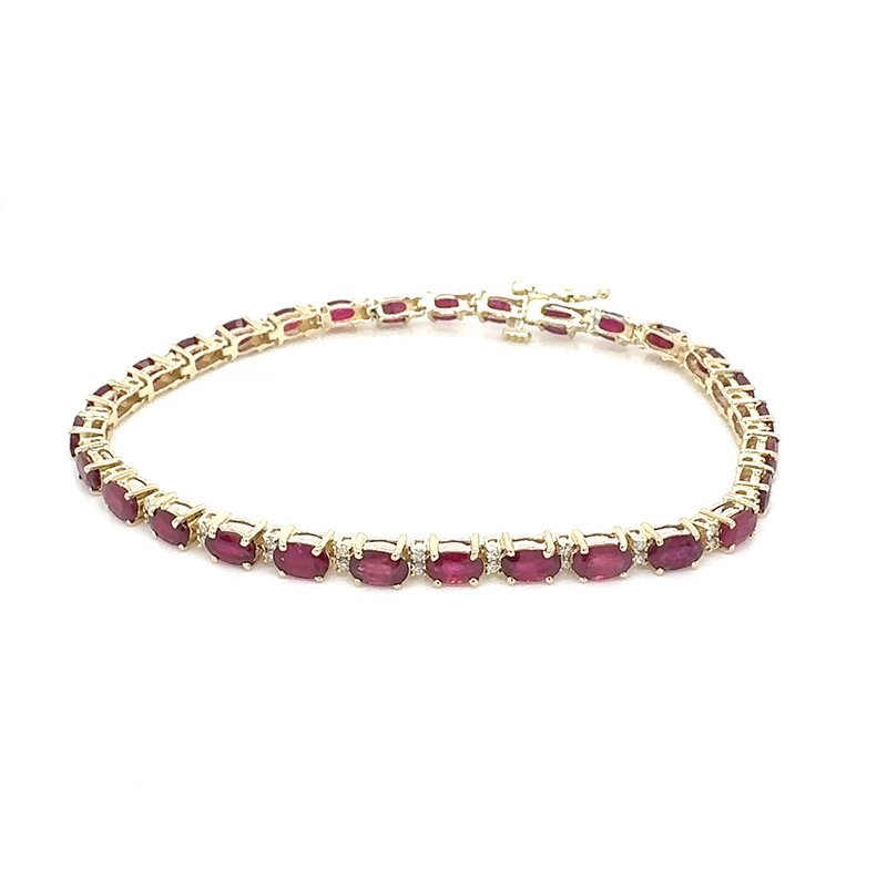 14k Gold Ruby Bracelet