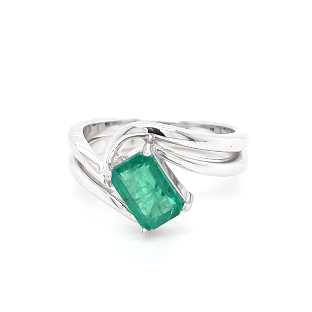 925 Silver Emerald Ring