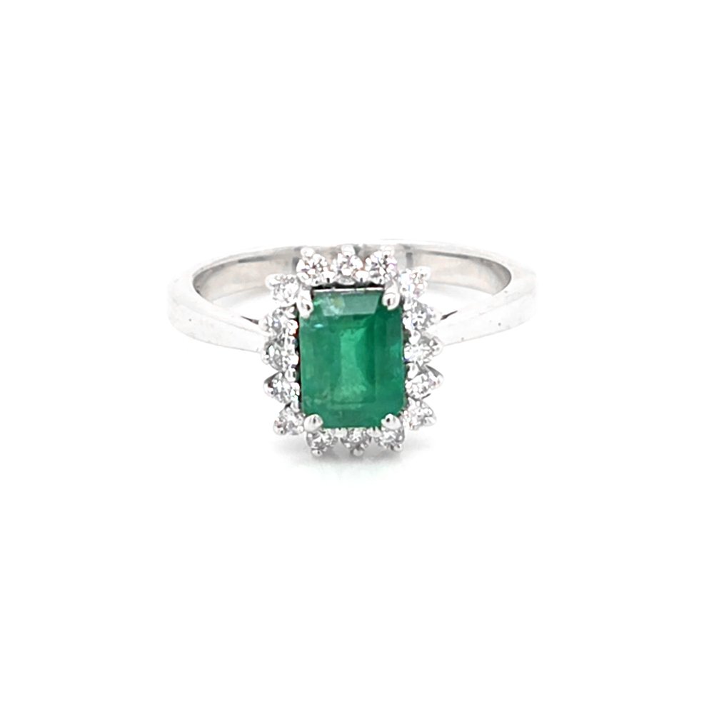 925 Silver Emerald Ring