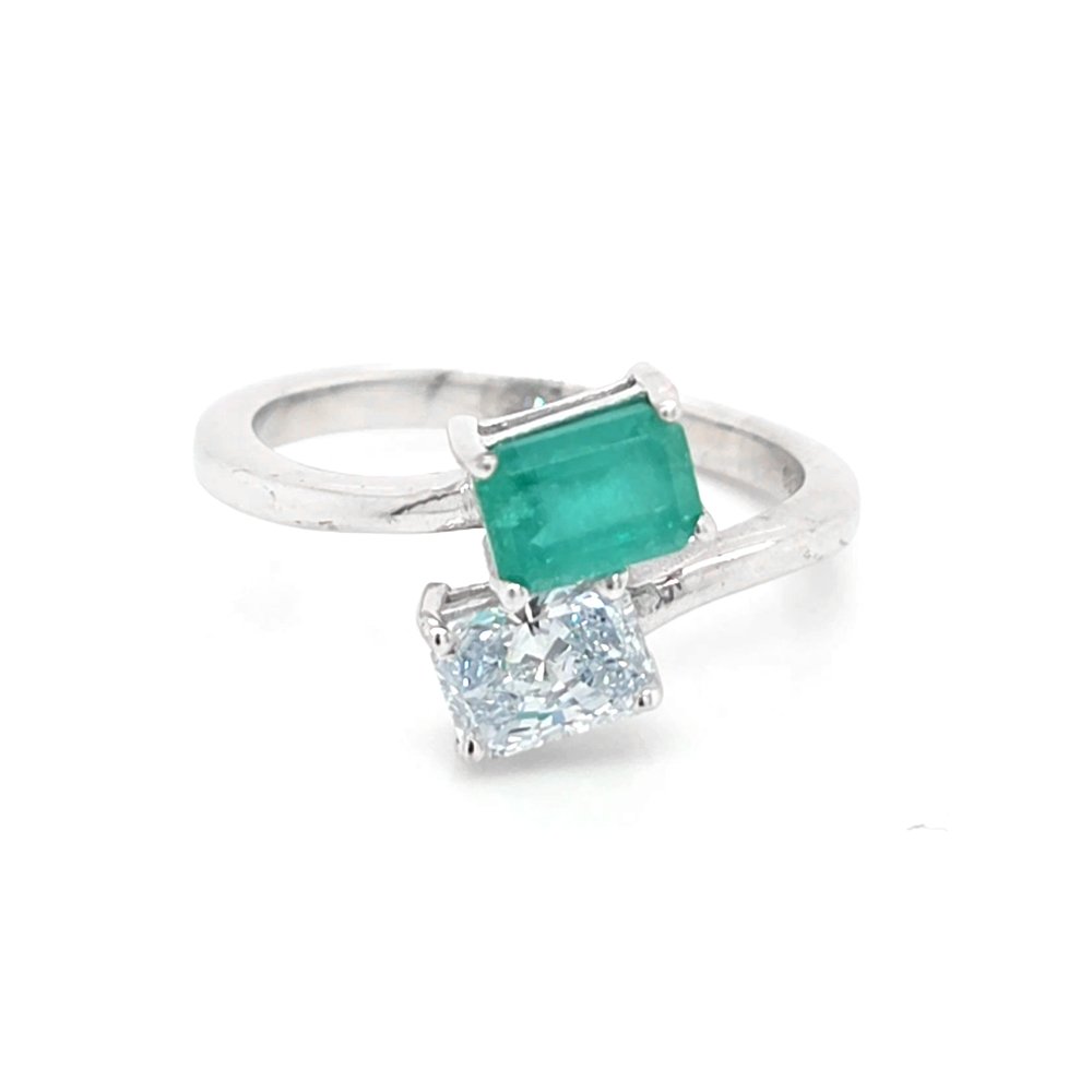 925 Silver Emerald Ring
