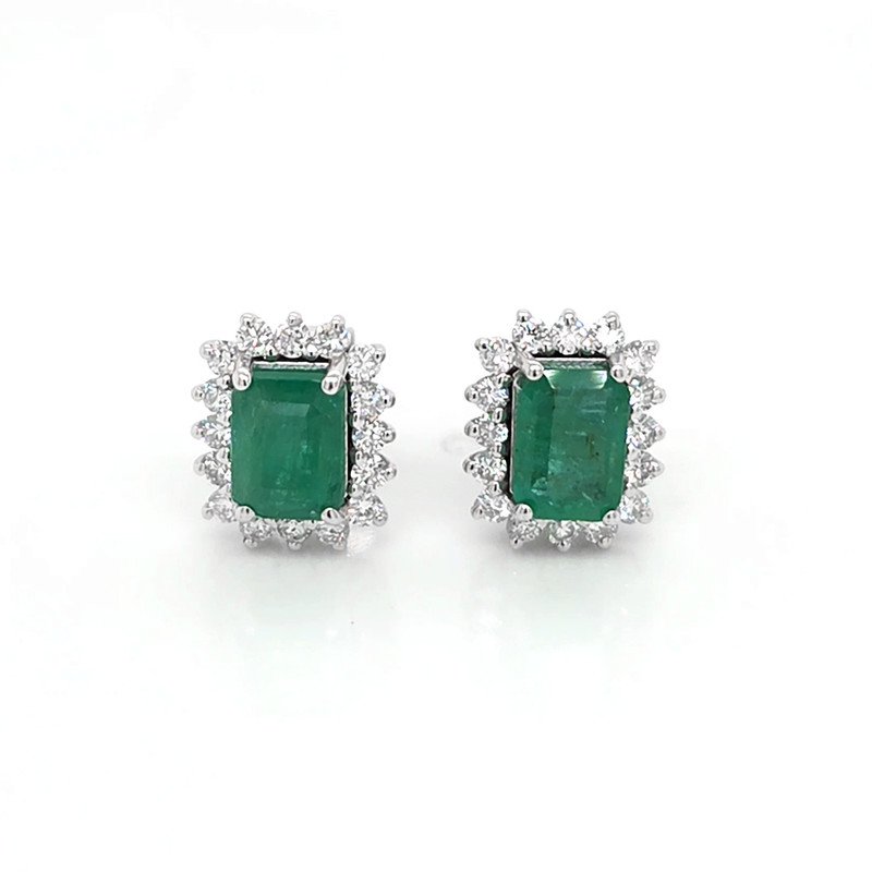 925 Silver Emerald Earring