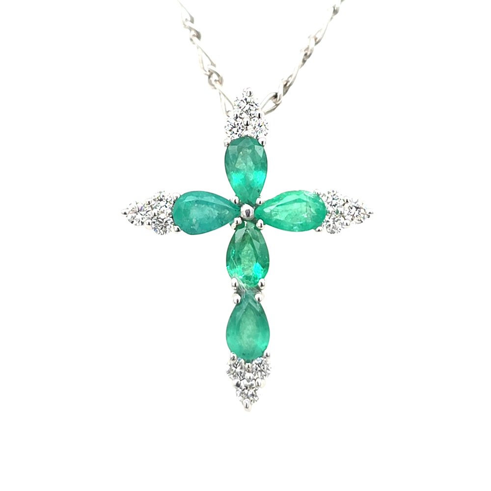925 Silver Emerald Pendant