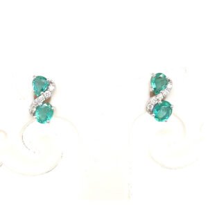 925 Silver Emerald Earring